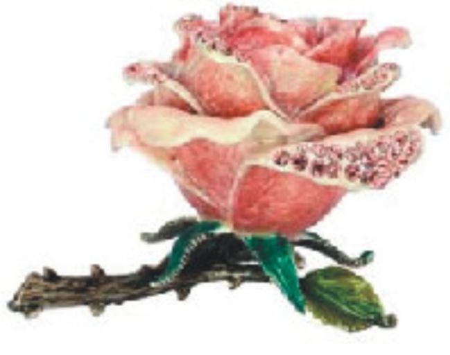 Шкатулка "Роза" цв.розовый