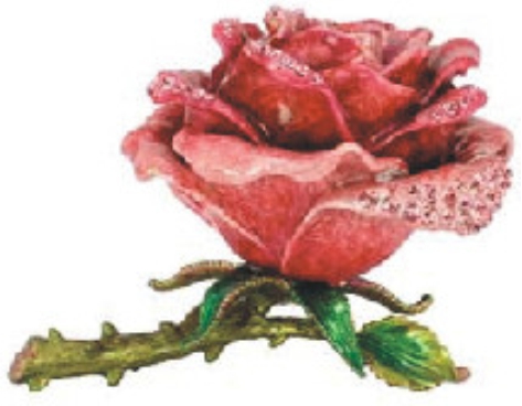 Шкатулка "Роза" цв.красный