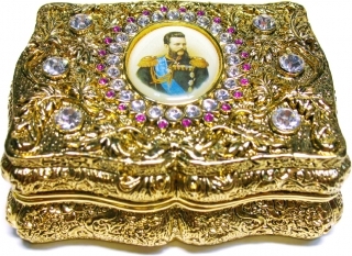 купить Шкатулка "Великий князь Владимир Александрович" со стразами, цвет страз розовый