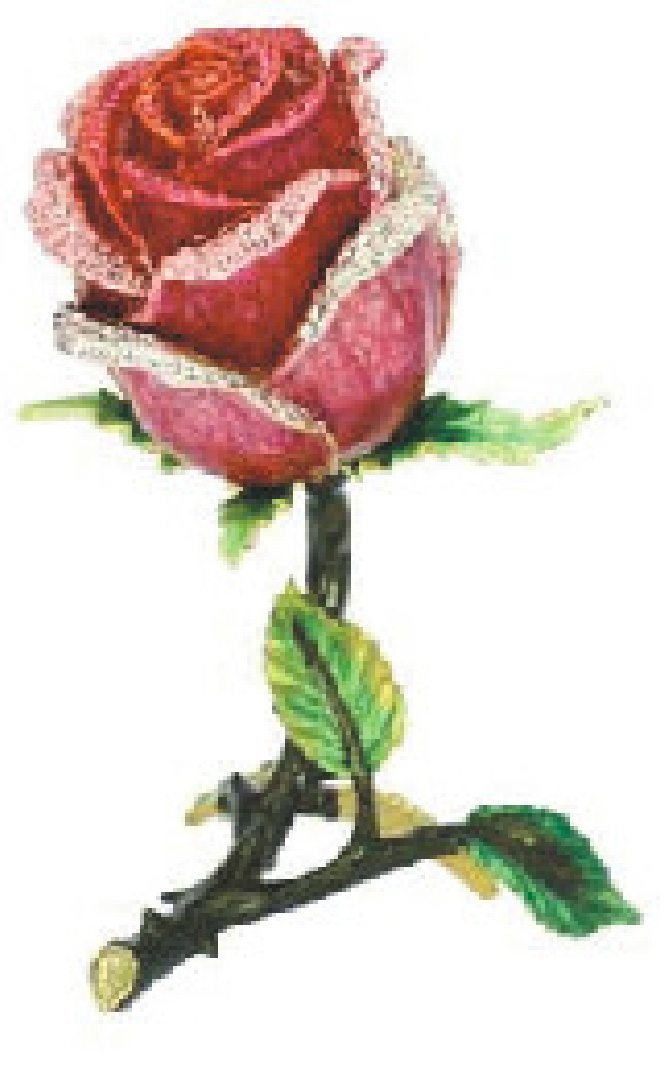 Шкатулка "Бутон розы" , цвет красный