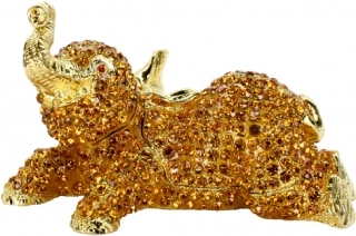 купить Шкатулка "Слон лежачий" золотой