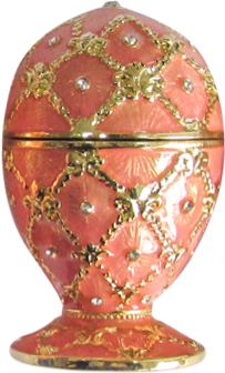 купить Яйцо пасхальное "Сетка-ромбы" со стразами, цвет розовый