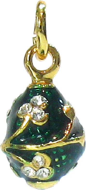 Кулон малый "Три трилистника", цвет зеленый