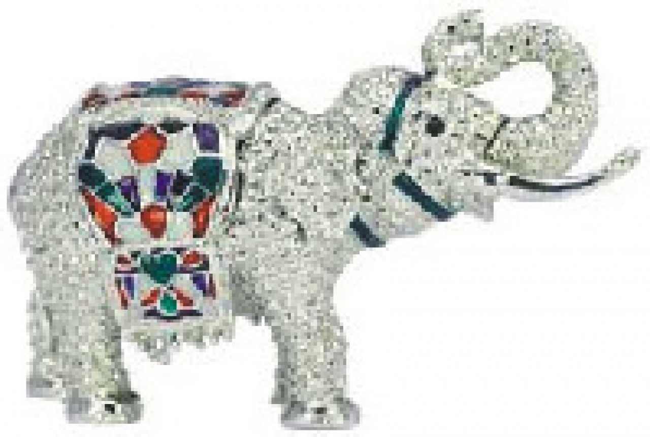 Шкатулка "Слон", цвет серебро
